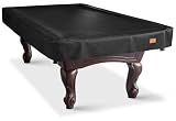 BEARCOVER Heavy Duty Leatherette Billiard Pool Table Cover, Waterproof & Tearproof Cover for Pool Table 7/8/9FT (Black/Faux Lambskin, 8FT-(100"LX 56"WX 8“H))