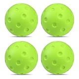 MYKUJA Silent Pickleball Balls, Foam Balls for Indoor or Outdoor Practice, Pickle Ball at Home, 4 Pcs Low-Noise Practice Pickleballs
