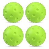 MYKUJA Silent Pickleball Balls, Foam Balls for Indoor or Outdoor Practice, Pickle Ball at Home, 4 Pcs Low-Noise Practice Pickleballs