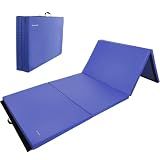 HulkFit 4x8 Gymnastics Mat 2 Inch Thick Folding Tumbling Mat for Home Gym