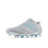 New Balance Men's Burnx4 Lacrosse Shoe, Magnet/Team Sky Blue, 11