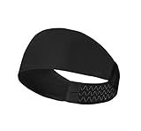 ReDesign Apparels Performance Headband for Men & Women - Running, Cycling, Yoga, Tennis, Badminton and Other Sports (Multiple Colors) (Solid Black)