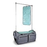 Mavii Deluxe Dance Bag with Garment Rack, 28 Inch Rolling Duffel for Competitions & Travel, Patent-Pending Stability Frames, Lightweight Aluminum Rack, Wheeled Upright Luggage, Heathered Gray