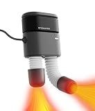 Snowpea Portable Boot Dryer 140°F Forced-Air Shoe Dryer for Travel | 11.8in Extendable Hoses, 3/6/9H Timer Auto Off, Compact, for Ski Boots Hockey Skate Sneakers Cleat Boxing Gloves