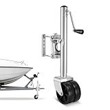 VEVOR Trailer Jack with Wheel, 2000 lbs Load Capacity, Heavy Duty Swivel Boat Trailer Jack with PP Dual Wheel & Ergonomic Handle, 15-27 Inch Lift Range, Fit for RVs, Boats and Utility Trailers