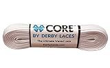 Derby Laces CORE Narrow 6mm Waxed Lace for Figure Skates, Roller Skates, Boots, and Regular Shoes (White, 96 Inch / 244 cm)