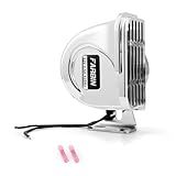 FARBIN Stainless Steel Low Tone Horn for Boats Waterproof Car Horns for Ships 12V Super Loud Motorcycle Horns with Base Bracket for Sailboats Yacht Car Truck etc. (Low-tone stainless steel horn)