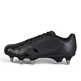 Canterbury Mens Stampede Team 2025 Soft Ground Rugby Boots (11.5) (Black/Silver)