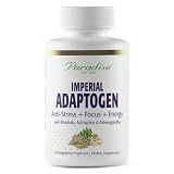 Paradise Herbs, Imperial Adaptogens, with Ashwagandha, Astragalus, Rhodiola, Proprietary Adaptogen Blend for Stress Support, Focus & Energy, 60 Vegetarian Capsules