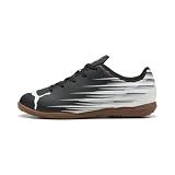 Puma Unisex-Child ATTACANTO Indoor Training Soccer Shoes, Black-White AH25, Big Kid 4