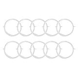 PATIKIL 10M Badminton Racket String, 10 Pack Durable Nylon Racquet Replacement Lines Thread Wire High Elastic for Badminton Training, White