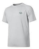 Willit Men's Rashguard Swim Shirt Short Sleeve UPF 50+ Sun Protection SPF Quick Dry Water Shirt Gray L