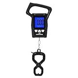 KastKing Fish Scale, WideView Floating Waterproof Digital Scale with No-Puncture Lip Gripper, 2.5” Large LCD Display, 110lb Capacity, Stores up to 9 Weights, Black