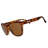 goodr Bosley's Basset Hound Dreams Polarized Sunglasses, Medium Sized (OG), Brown Translucent Frames with Brown Non-Reflective Glare Reducing Lenses, UV400 Protection, No Slip, No Bounce