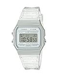 Casio Quartz Watch with Resin Strap, Clear, 20 (Model: F-91WS-7CF)