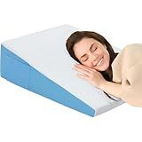 COLDHUNTER Wedge Pillow for Sleeping, 7.5" Bed Wedge After Surgery, Back Pain Relief, Memory Foam Pillow Triangle Incline Wedge for Back Support, Leg Elevation