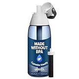 Brita Hard-Sided Plastic Premium Filtering Water Bottle, BPA-Free, Reusable, Replaces 300 Plastic Water Bottles, Filter Lasts 2 Months or 40 Gallons, Includes 1 Filter, Night Sky - 36 oz.