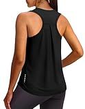 XIEERDUO Womens Workout Tops Fitness Clothing Breathable Sleeveless Activewear Gym Shirts Woman Black XL