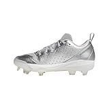 Adidas Womens Adizero Instinct Silver Speed Molded Softball, Silver Metallic/Black/Grey, 10