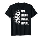 Darts Problems Dartboard Fun Hobby Dart Player T-Shirt, Men, Black, 3X-Large