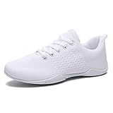 LANDHIKER Cheer Shoes Women White Dance Shoes Girls Youth Cheerleading Fashion Sports Shoes Training Athletic Shoes Flats Women Size