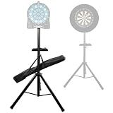 Turnart Dartboard Stand,Professional Dart Board Holder, 4KG Duty Portable Dartboard Stands for Adults, Dart Board Accessories Adjustable Height from 106 cm to 200 cm (Black+ Holder)