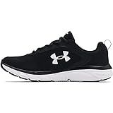 Under Armour Men's Charged Assert 9 Running Shoe, Black (001)/White, 11 M US