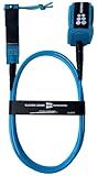 SIXPACK ACTION Classic 9ft 7mm Longboard Leash, Surfing Leash, SUP Leash, Leg Rope with Superior Anti-Slip Cuff and Flexible Horn Connector (Blue, 9ft 7mm)