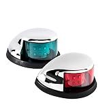 Sebnux LED Boat Navigations Light Marine Red and Green Bow Light (Silver)
