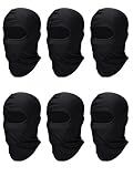 SATINIOR 6 Pcs Ski Mask Cover Balaclava Full Face Mask Summer Face Cover UV Windproof Balaclava for Men Women Outdoor Sports(Black,Classic Style)