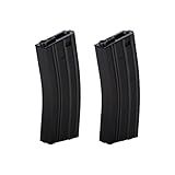 Lancer Tactical Full Metal Steel M4/M16 300 Round High Capacity AEG Airsoft Magazine Clip (Black/Pack of 2)