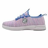 ELITE Women's Kona Slip-On Bowling Shoes - Lightweight Athletic, Breathable Knit, Universal Soles (Pink/Sky Blue/White, US Footwear Size System, Adult, Women, Numeric, Medium, 8.5)