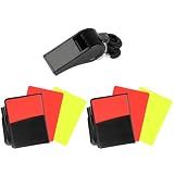 Soccer Referee Kit, 2 Soccer Referee Card Set &1 Soccer Referee Whistle