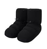 Daydance Teen Girls Women Ballet Warm up Booties Dance Shoes with Adjustable Drawstring Black