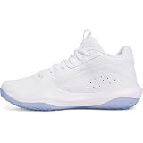 Under Armour Unisex Lockdown 7, White/White/Silver, 12 Women/10.5 Men