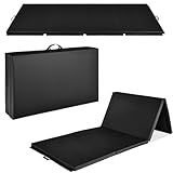 Best Choice Products 10ftx4ftx2in Folding Gym Mat 4-Panel Exercise Gymnastics Tumbling Workout Fitness Floor Mats w/Carrying Handles – Black