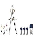 Mr. Pen- Professional Compass for Geometry, Extra Lead | Metal Compass Drawing Tool for Students, Drafting and Engineering, Technical Drawings, Circles and Geometry Projects
