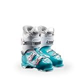 Nordica Speedmachine J3 Kid's Alpine Ski Boots (Light Blue/White/Pink, 22.5)