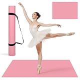 3×6.6ft Marley Dance Floor, 3.5mm Portable Dance Floor with Shoulder Strap, Non-Slip Shock-Absorbing Portable Marley Floors for Ballet Jazz Pop Practice - Ideal for Home Studio School
