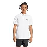 Adidas Men's Essentials Small Logo Pique Sportswear Polo Shirt, White/Black, Large