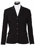 Equine Couture Women's Raleigh Show Coat, Black/Black, 2