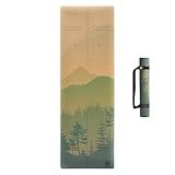 Peaceful Mountain SatoriConcept Cork Yoga Mat with Strap,100% Eco Friendly Cork & Rubber, Lightweight with Perfect Size (72”x24”) and 4mm Thick, Sweat-Resistant, Innovative Exercise Mat for Hot Yoga