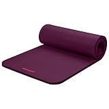 Retrospec Solana 1" Extra Thick Yoga Mat Non Slip Exercise Mat w/Strap