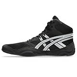 ASICS Men's Snapdown 4 2E Wrestling Shoes, 12, Black/White