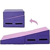 BestMassage Gymnastics Tumbling Mats Incline 48"x24" lnch Tumbling Mat Folding Gymnastic Tumbling Mat Indoor/Outdoor Exercise Mat Home Gym Yoga Mat with Handle