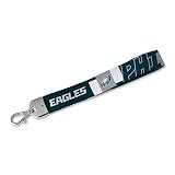 Rico Industries NFL Football Philadelphia Eagles Standard Wrist Lanyard Key Chain, Cute Wristlet Strap Keychain Holder for Women Men Car Keys ID Badges Card Wallet Phone Camera