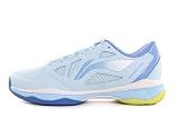 LI-NING Halberd Strike Unisex Badminton Shoes Anti-Slip Featherlight Rebound Professional Training Sports Sneakers Glacier Blue/Bright Cobalt Blue US 8.5