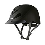 Troxel Liberty Ultralight Horse Riding Helmet, Low-Profile Adjustable Design, Safety Horseback Riding Gear, Medium (7-7-1/4), Black Duratec
