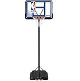 Lifetime NBA League Edition Portable Basketball Hoop, Adjustable Height 7.5-10 Ft, 44 Inch Shatterproof Fusion Backboard, Base with Wheels