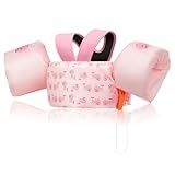 MoKo Swim Arm Band for Kids 20-30-40-50lbs, Toddler Swim Vest Cute Cartoon Swimming Wings Pool Floats Sleeve Children Water Sports Learning Swim Training Equipment, Pink Whale